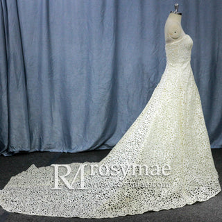 Vintage Bone Lace Sweetheart Bridal Wedding Dress - Rosymae