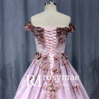 Vintage Off the Shoulder Purple Wedding Dresses and Bridal Gowns - Rosymae