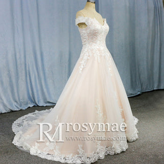 Wedding Dresses for Bride Off Shoulder A-Line Bridal Dress - Rosymae