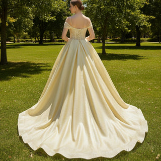 Yellow Formal Dresses & Evening Party Gowns with Spaghetti Straps - Rosymae