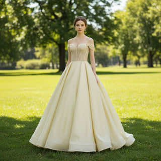 Yellow Formal Dresses & Evening Party Gowns with Spaghetti Straps - Rosymae