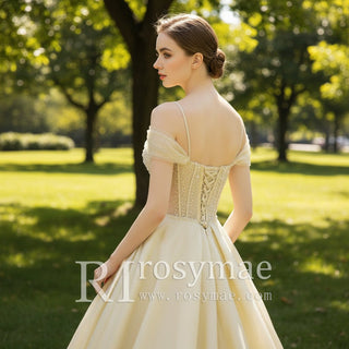 Yellow Formal Dresses & Evening Party Gowns with Spaghetti Straps - Rosymae